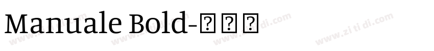 Manuale Bold字体转换